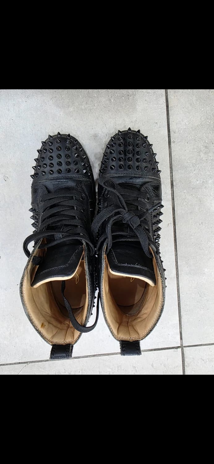 크리스찬 루부탱 블랙 스터드 하이탑 스니커즈 38 상품이미지1