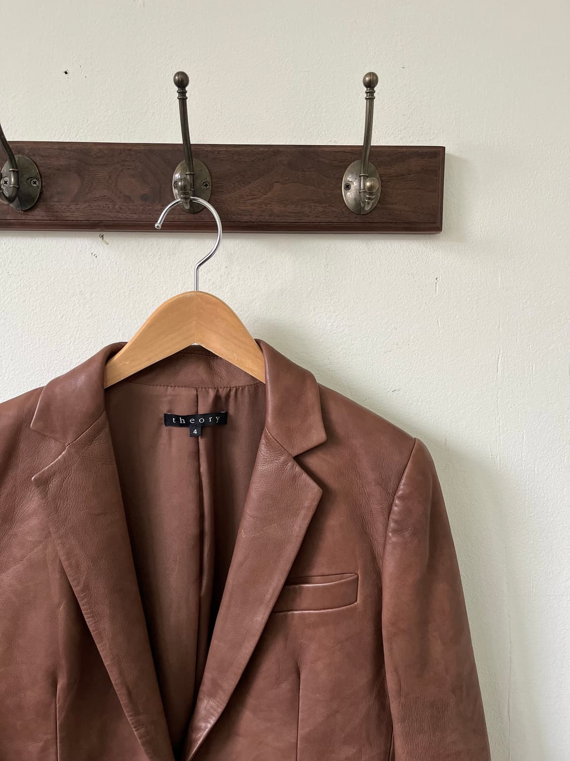 theory 브라운 램스킨 자켓 상품이미지2
