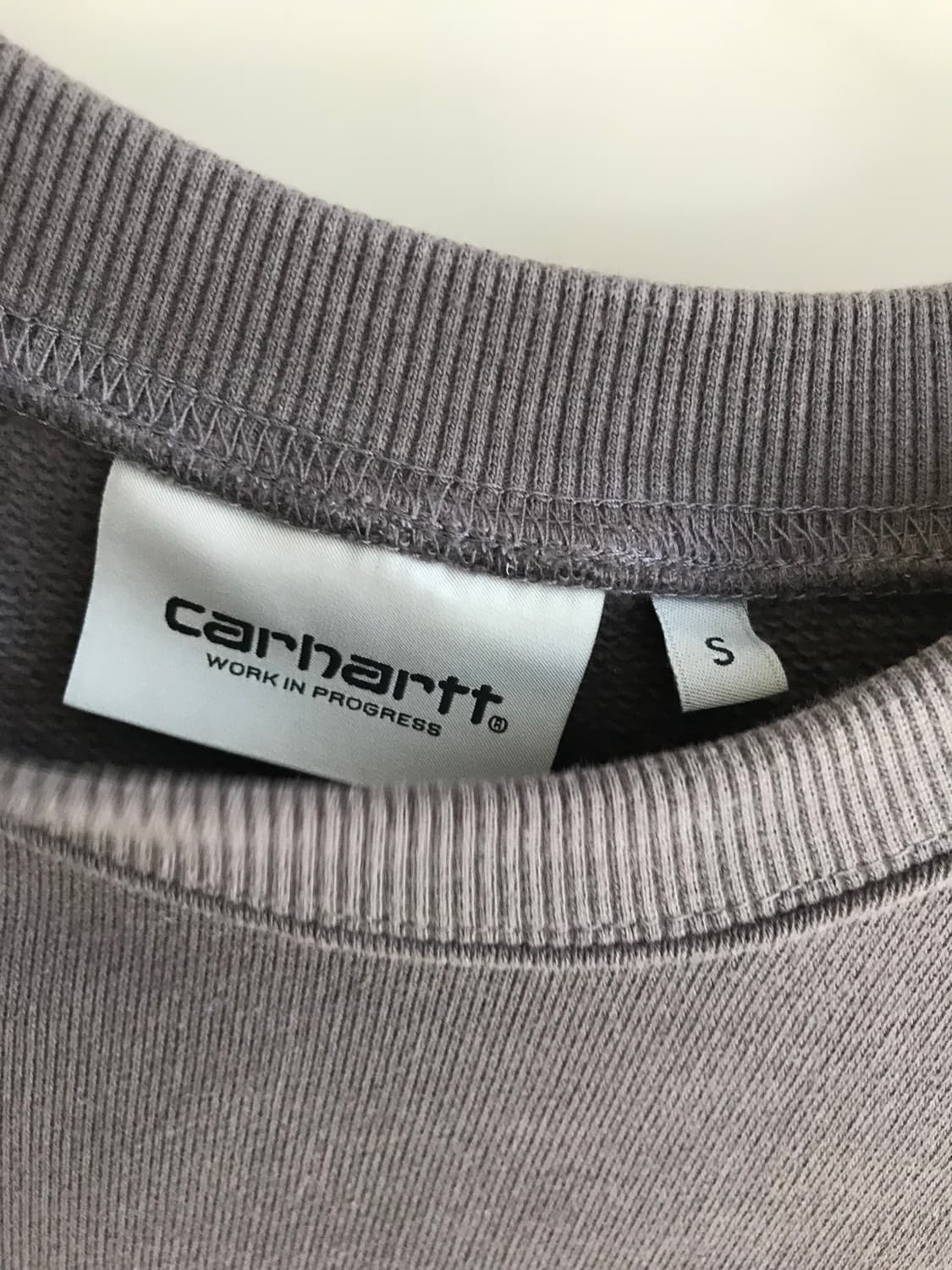 Caharrt Wip 리벳 스크립트 스웨트 셔츠 그레이 차콜S 상품이미지7