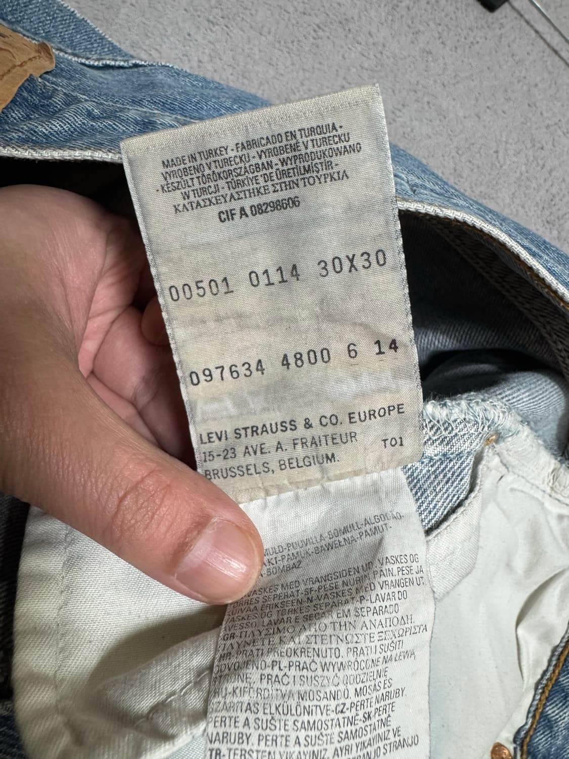 리바이스 나이트웍스 NIGHTWAKS 리메이크 501 청바지 연청 상품이미지8