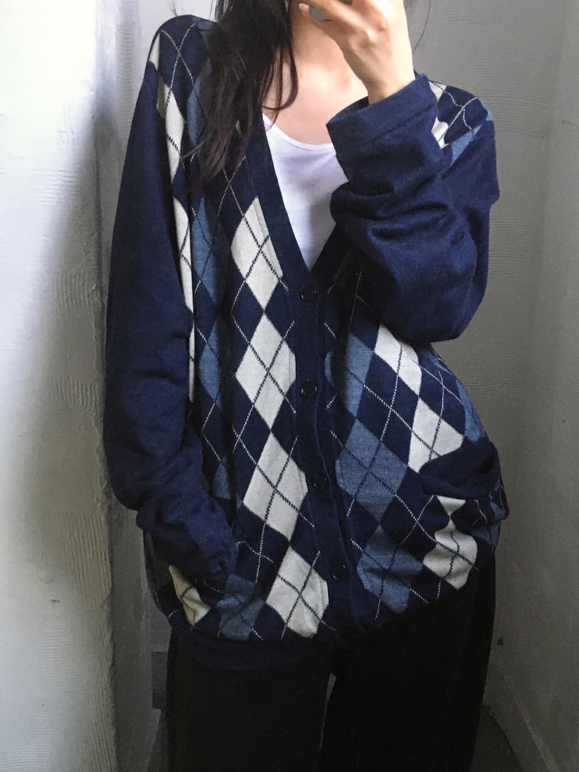 Blue Blue 블루블루 아가일 가디건 상품이미지2