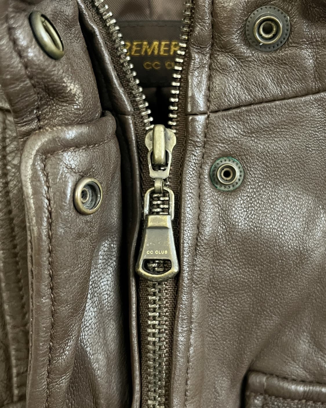 올드 빈티지 브라운 리얼 램스킨 레더 자켓 상품이미지8