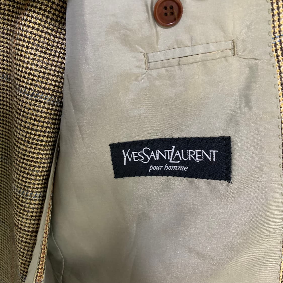 입생로랑 뿌르옴므 체크 울 자켓 블레이저 빈티지 상품이미지6