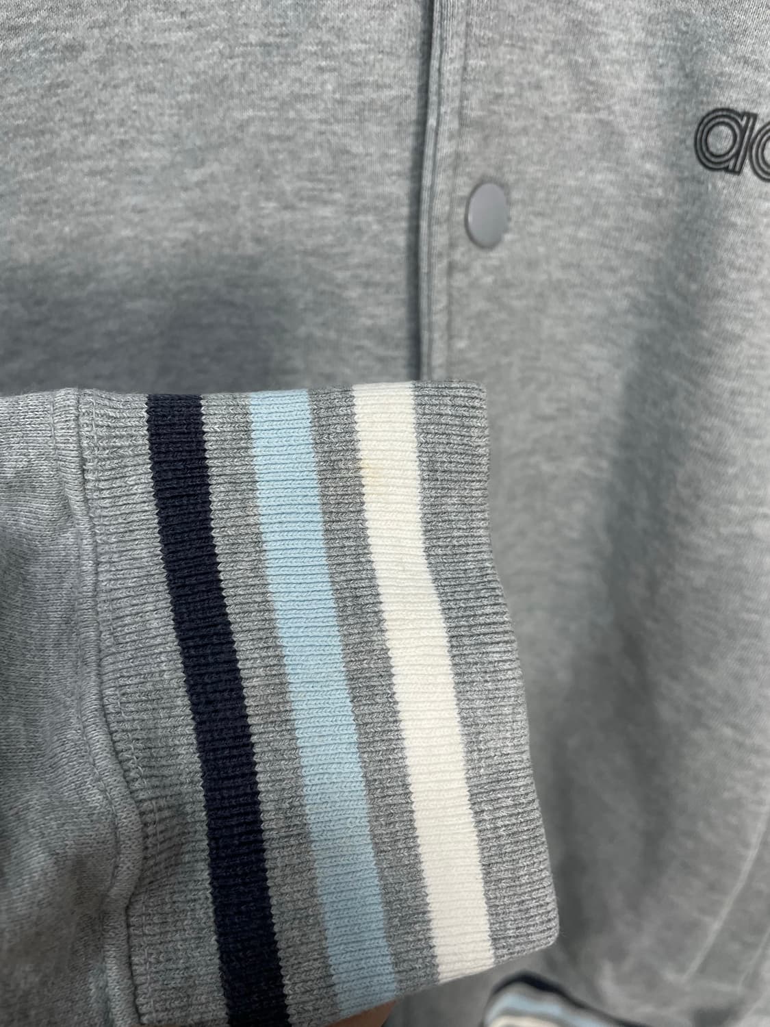 아디다스 코튼 그레이 백로고 자켓 H1332 상품이미지7