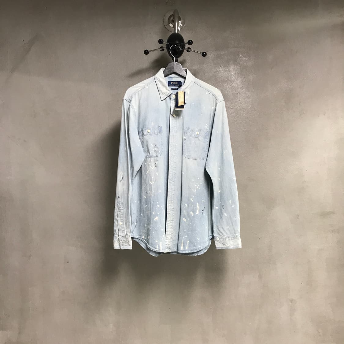 폴로 랄프로렌 페인팅 데님 셔츠 L 상품이미지1