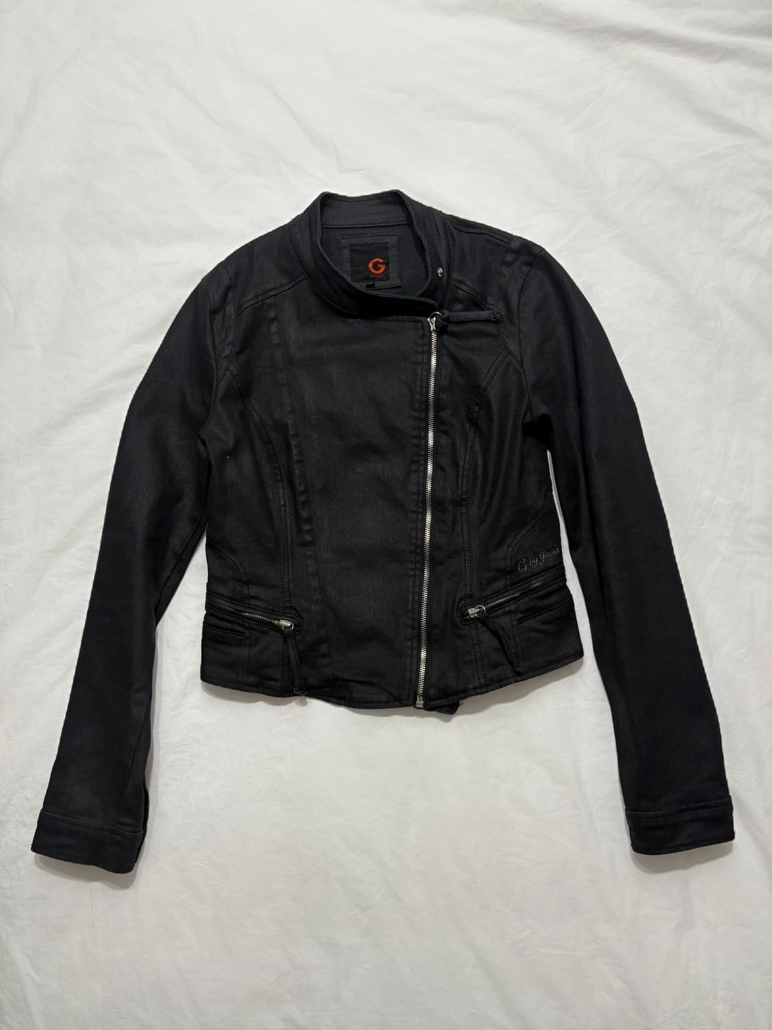 빈티지 블랙 데님 라이더 자켓 상품이미지1