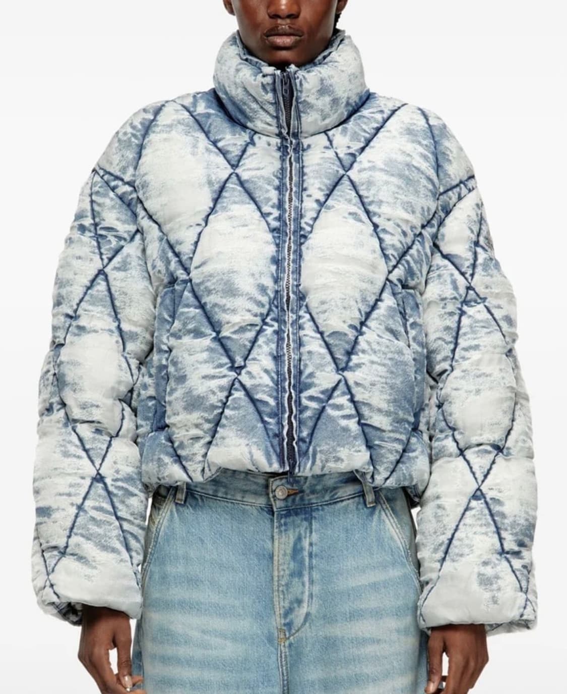 디젤 w-histel 푸퍼 데님 패딩 자켓  상품이미지1