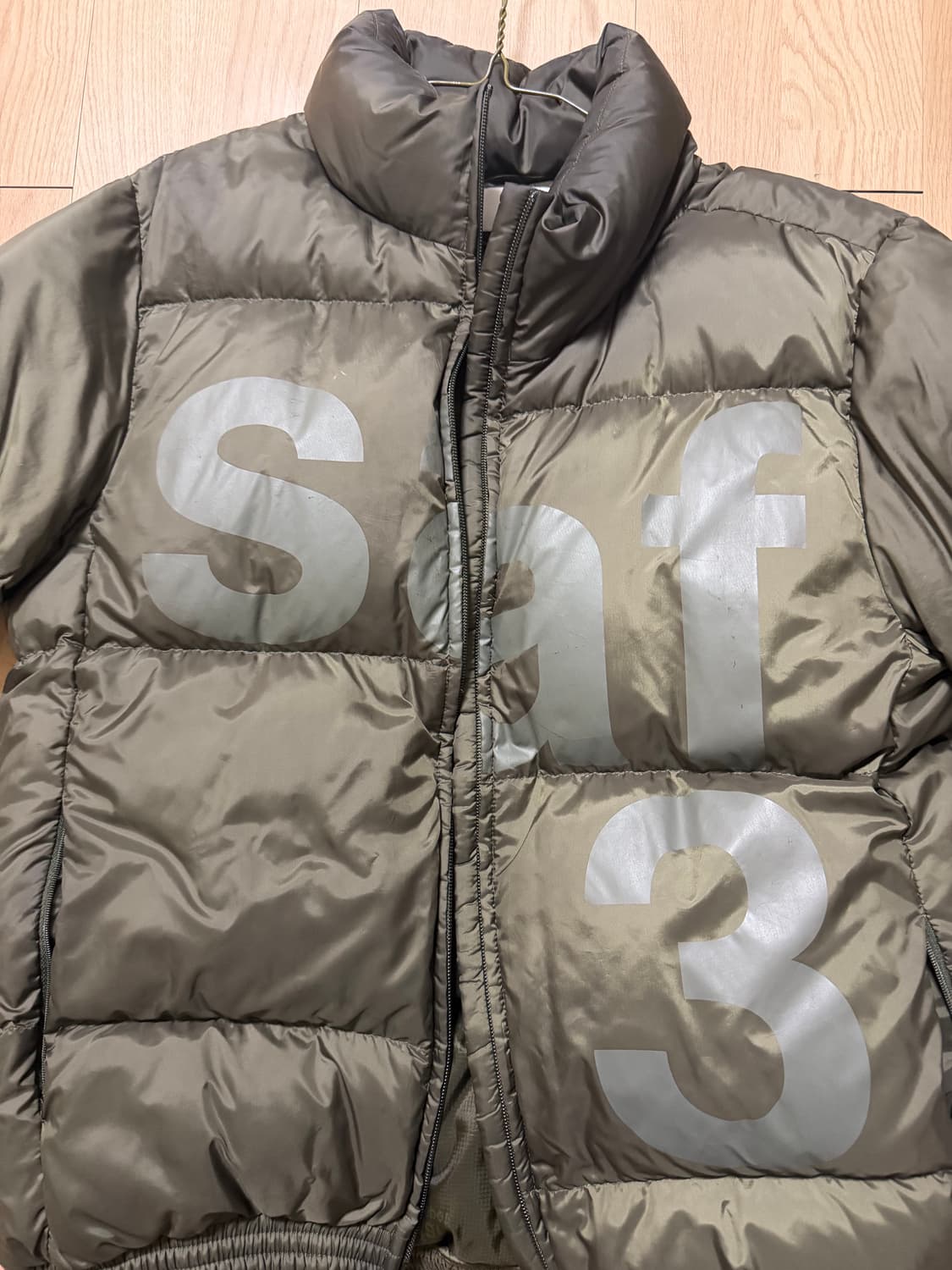 사파리스팟 베이직 사파리 카키 다운 자켓 패딩 1사이즈 상품이미지7