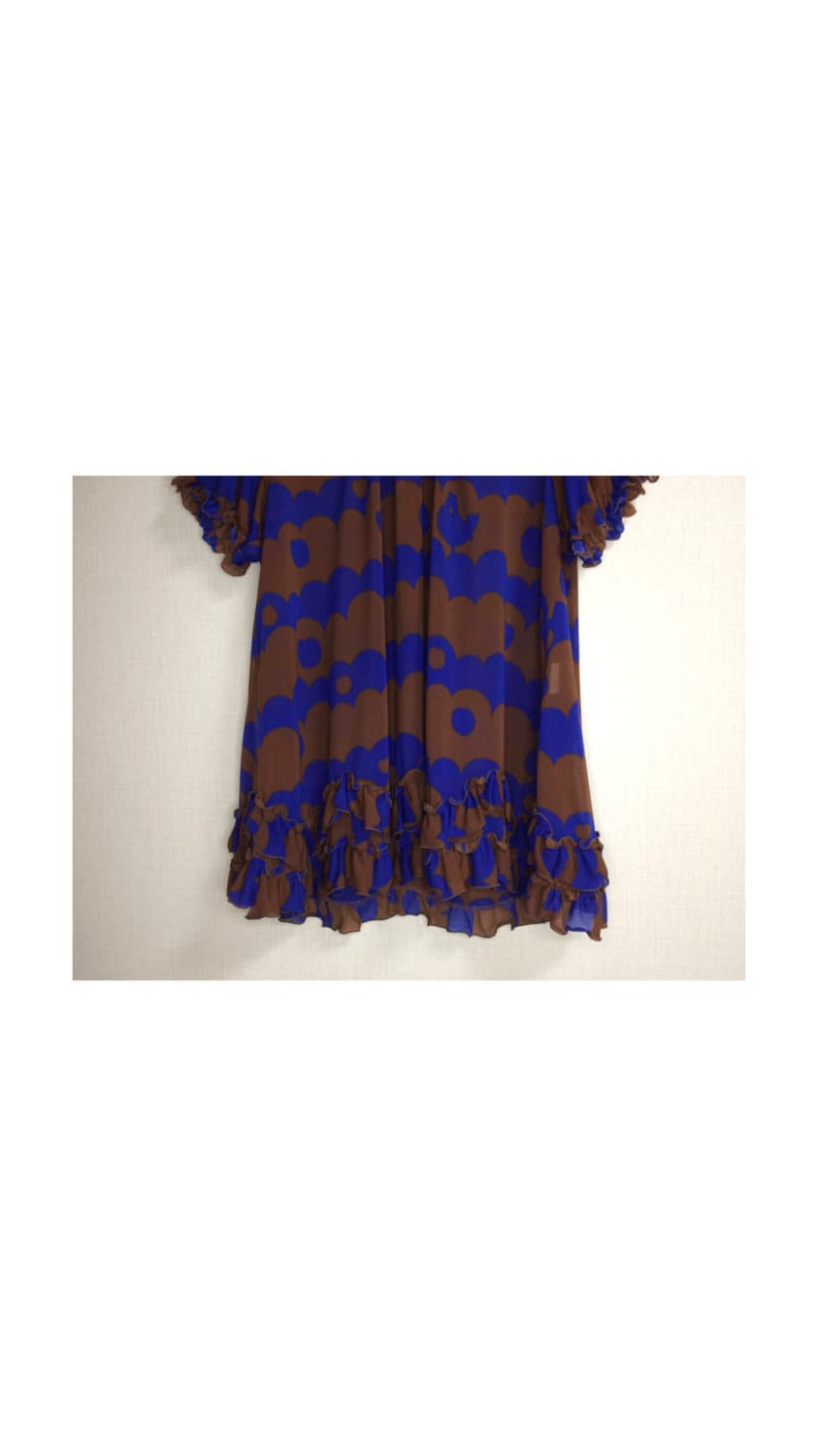 Ne-net 네넷냐 브라운 도트 땡땡이 프릴 퍼프 블라우스 상품이미지3