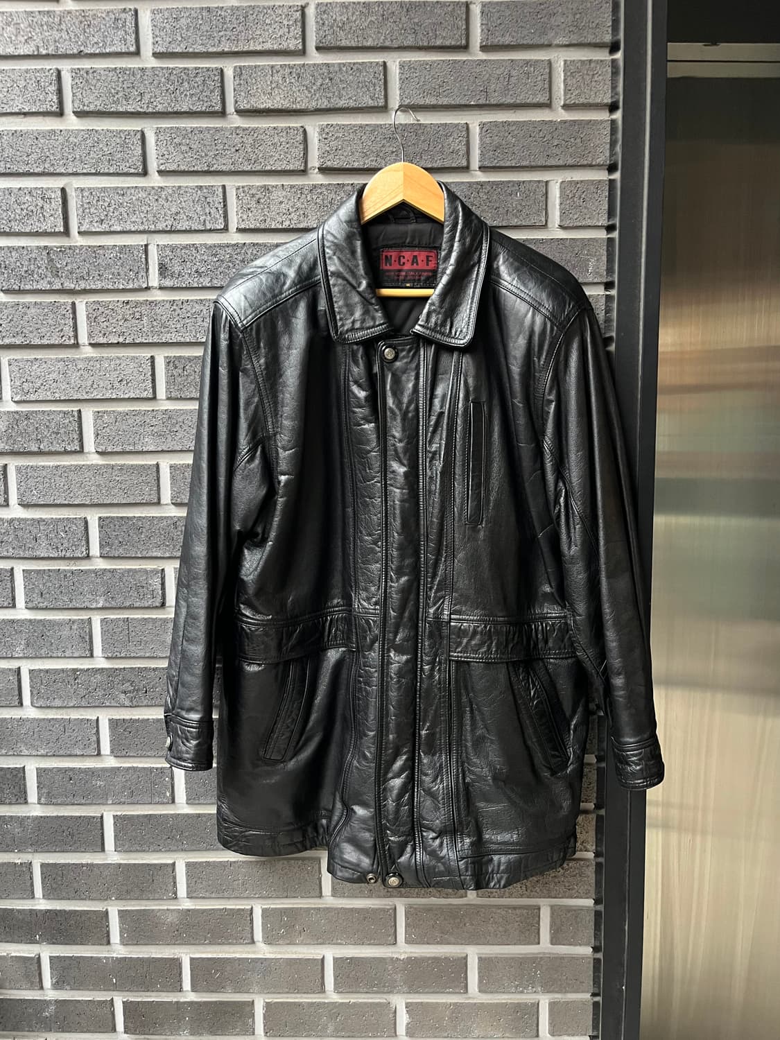 90s lambskin 양가죽 자켓 블랙 상품이미지1