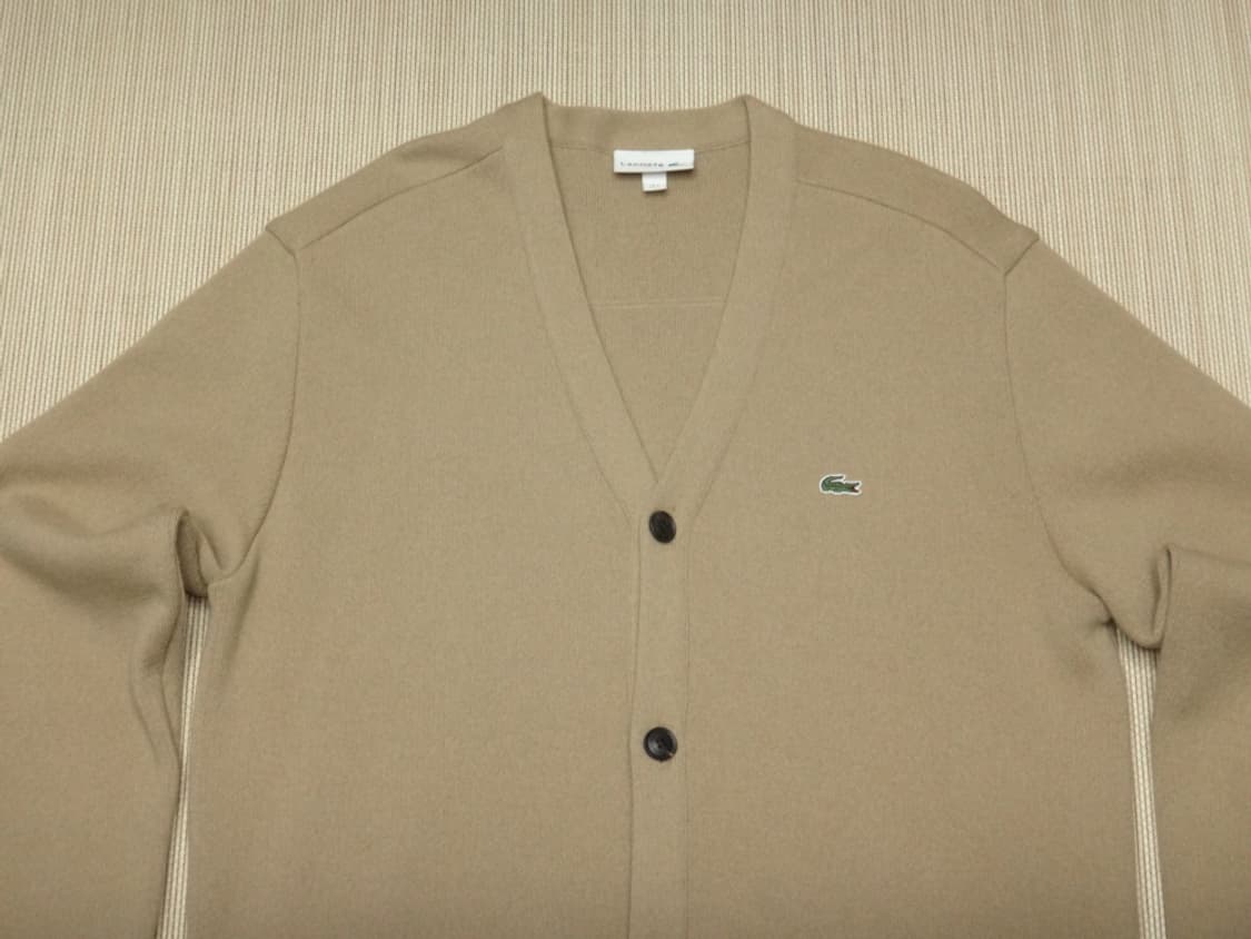 (105) 라코스테 LACOSTE 남성 방모 와이넥 가디건 상품이미지3