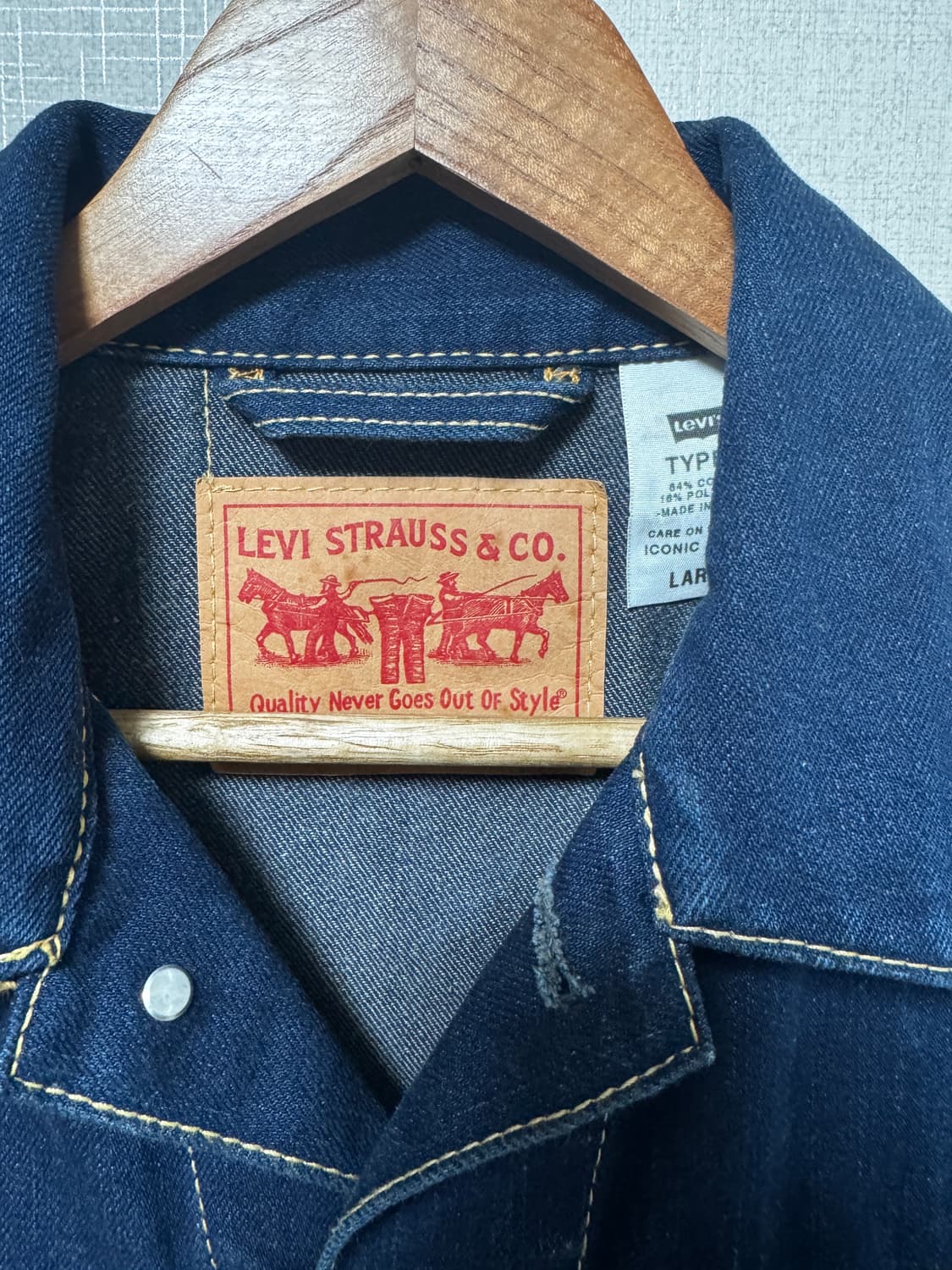 리바이스 TYPE 1 데님 자켓 L 상품이미지4