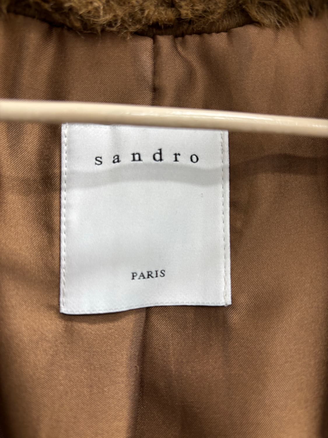 산드로(sandro) 롱 에코퍼 코트 상품이미지4