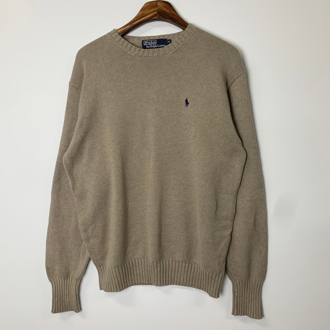 폴로 랄프로렌 코튼 베이지 라운드 니트 상품이미지2