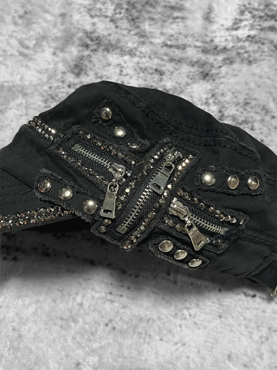 cross zipper punk cap  상품이미지2