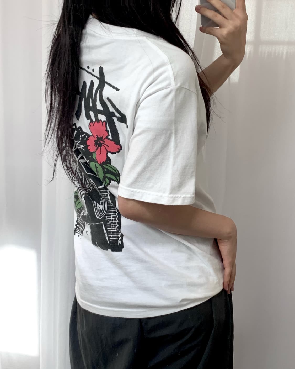 Stussy 스투시 화이트 티키 트라이브 티셔츠 상품이미지3