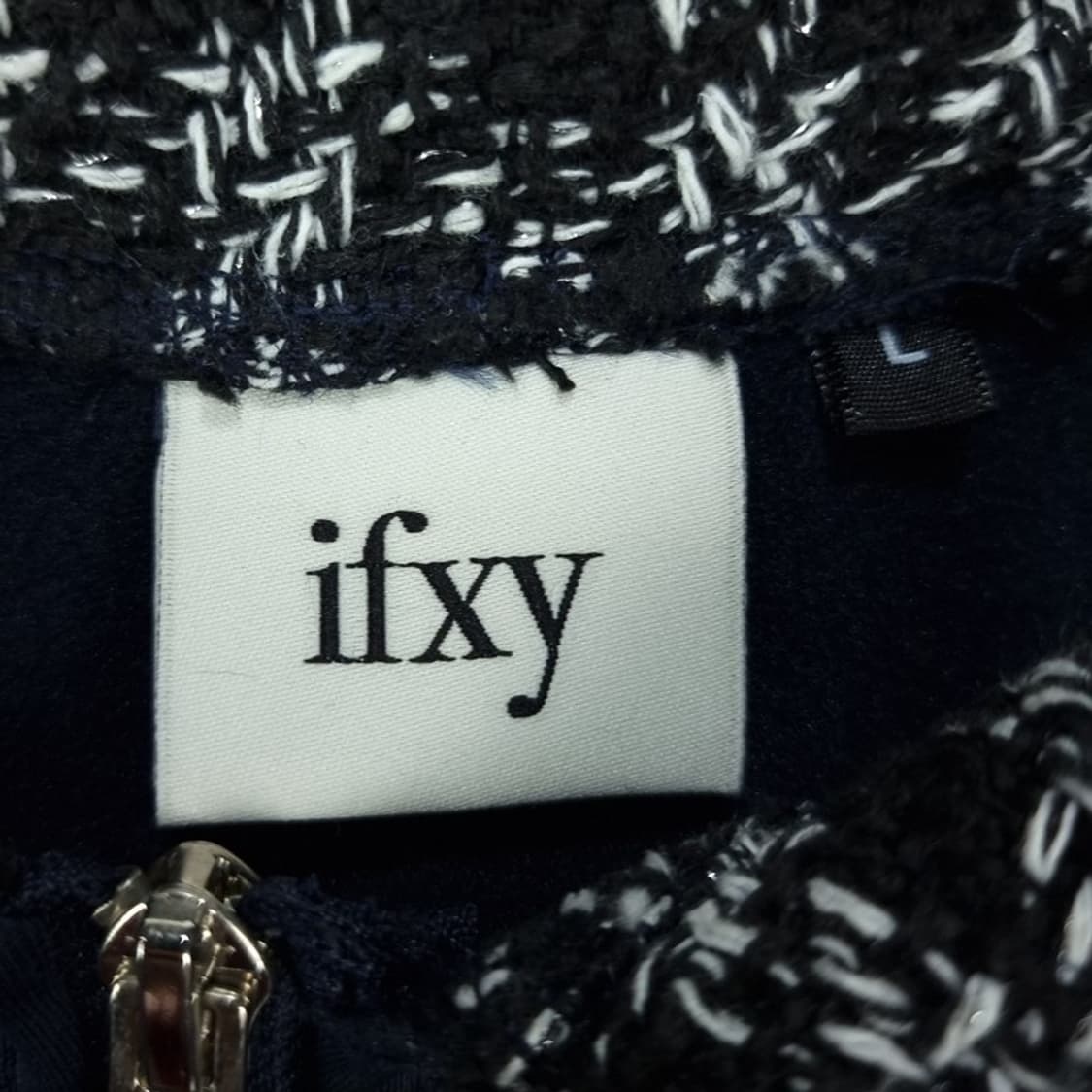 [이프시] 트위드 후드 블루종 집업 자켓 M18904 상품이미지6