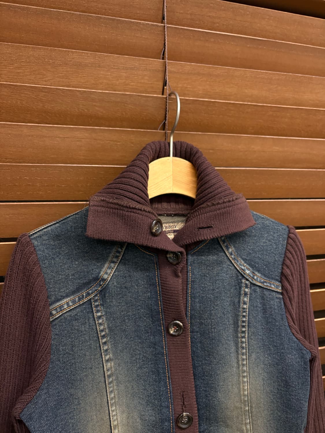 00s TOMBOY 톰보이 y2k 데님 골지 집업 자켓 상품이미지3