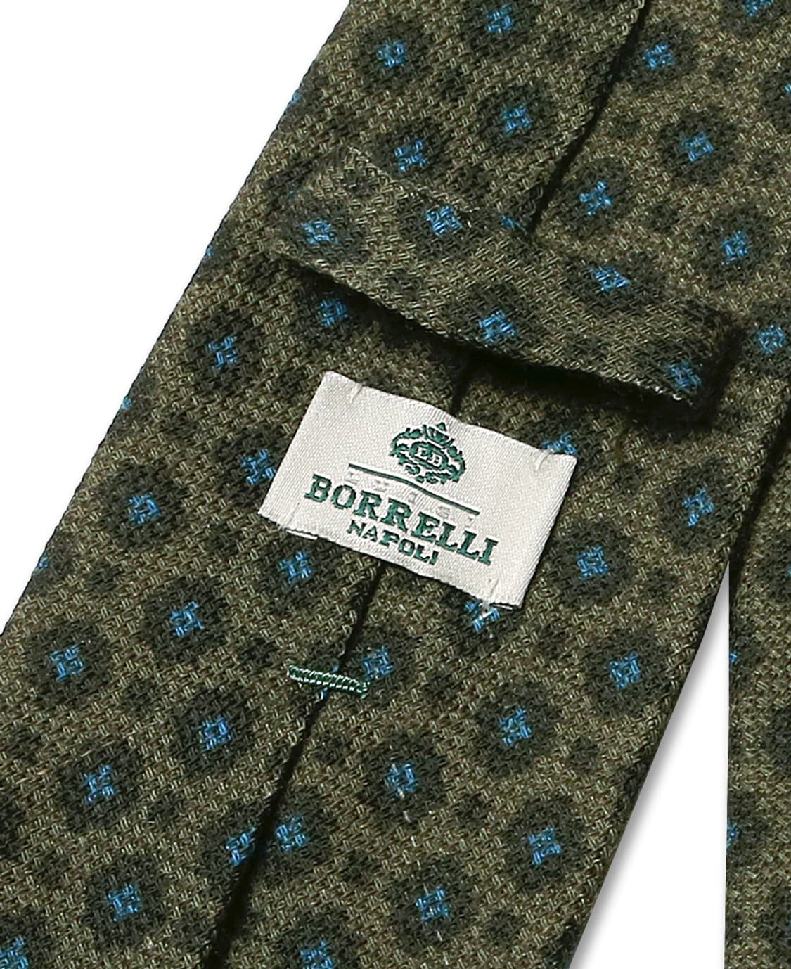 루이지 보렐리 [Luigi Borrelli] 카키 플라워 패턴 타이 상품이미지5