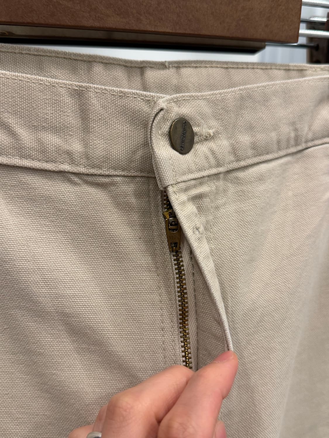 90s Carhartt 칼하트 덕 캔버스 싱글니 카펜터 워크 팬츠 USA 상품이미지3