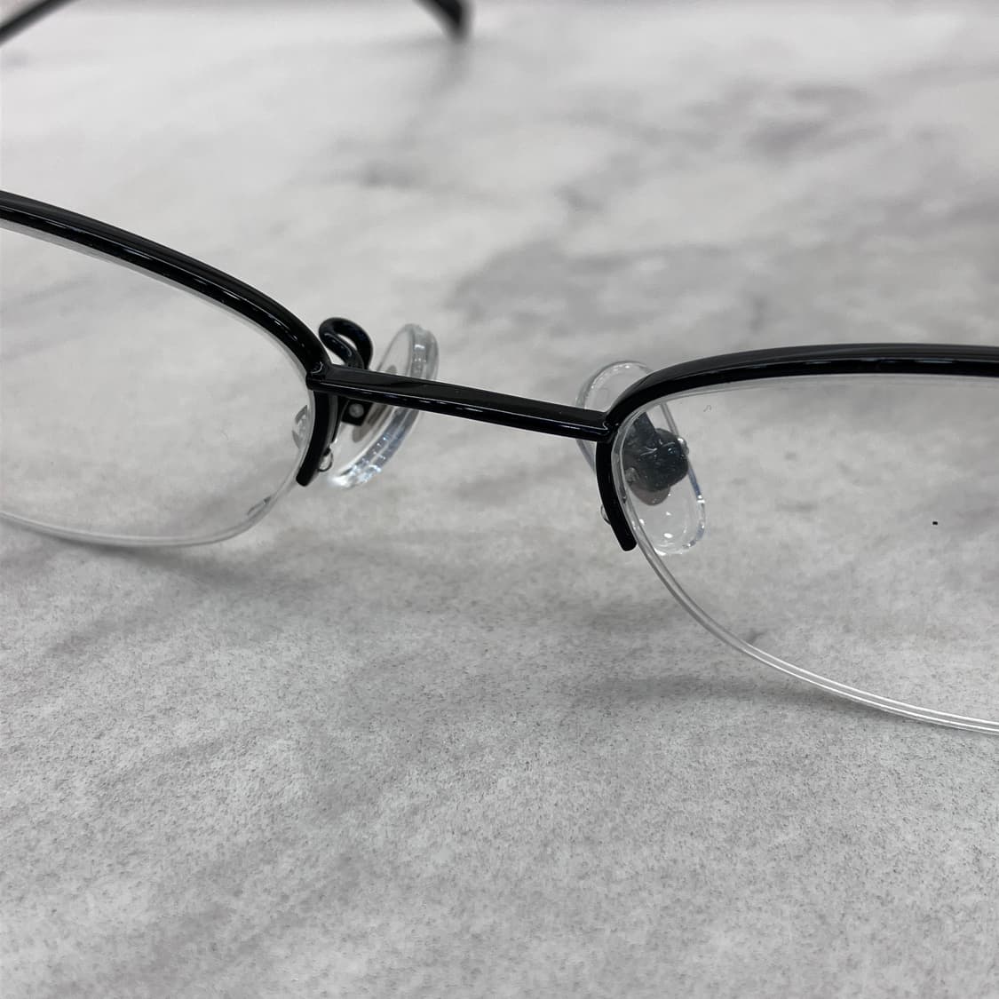 C76 ENDORPHIN 빈티지 블랙 오벌 반무테 안경 상품이미지5