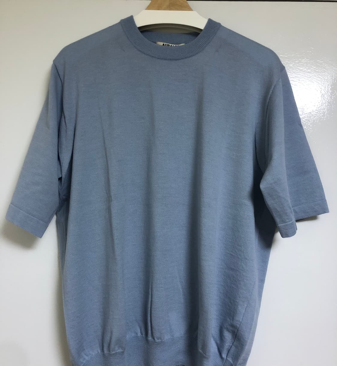 오라리 24ss 캐시미어 하드 트위스트 니트 티셔츠 상품이미지2