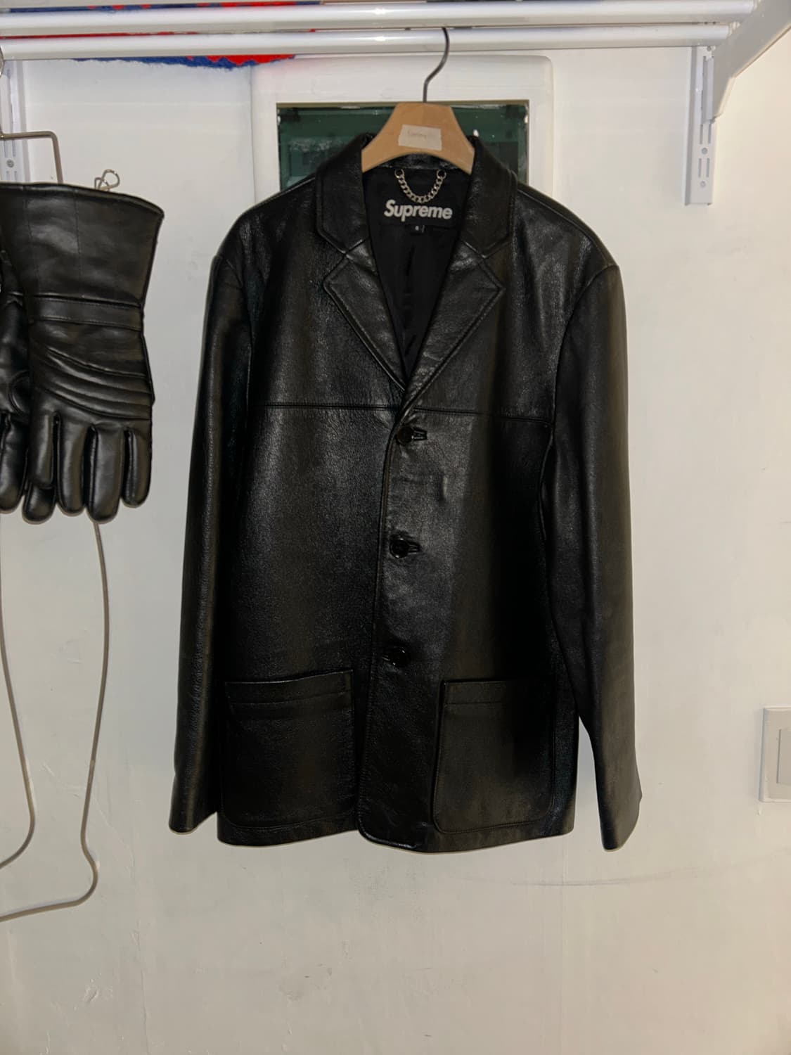 SUPREME 3 button leather blazer 상품이미지7