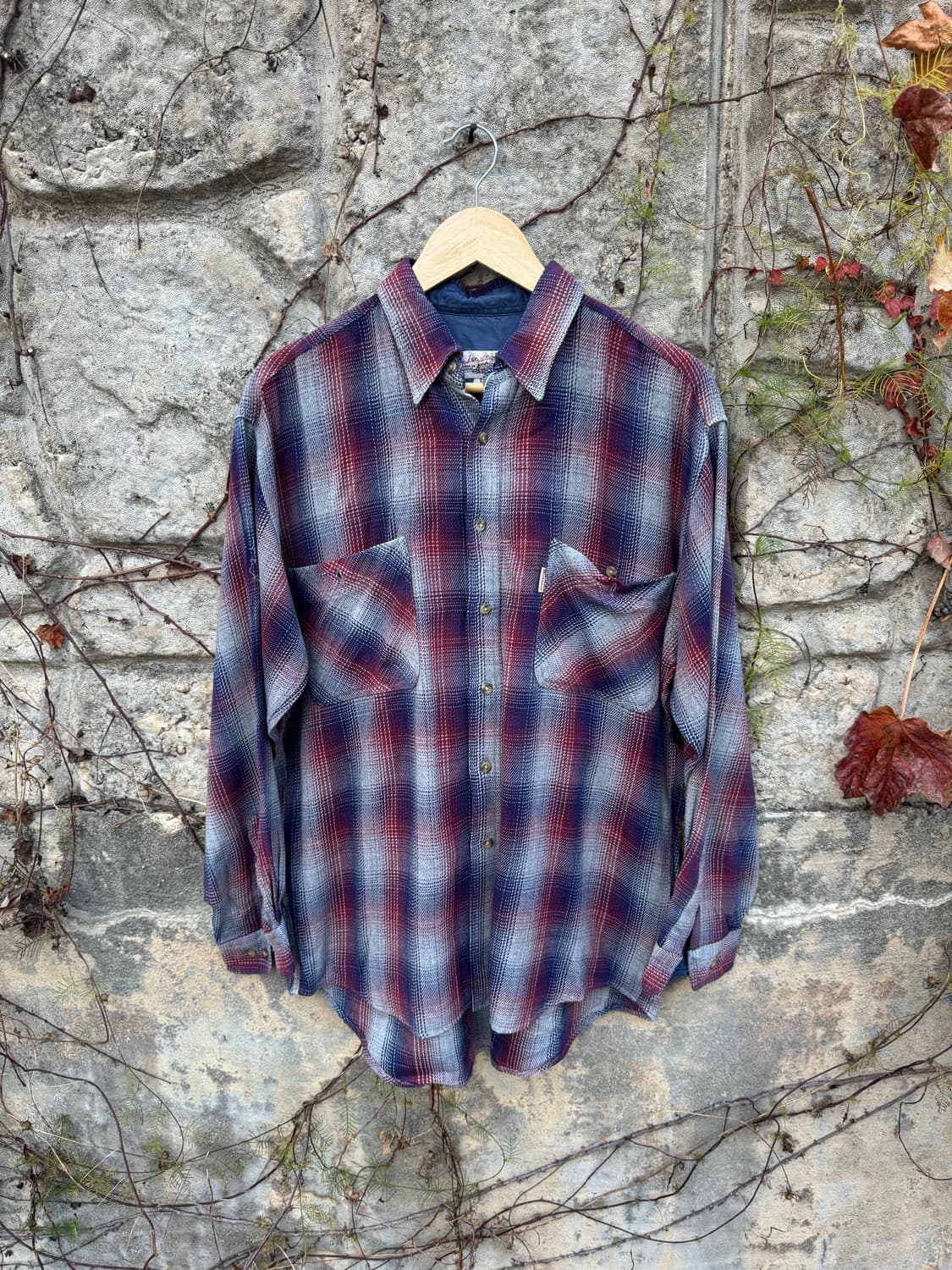 버드와이저 빈티지 투포켓 플란넬 멀티컬러 체크 웨스턴 셔츠 상품이미지1