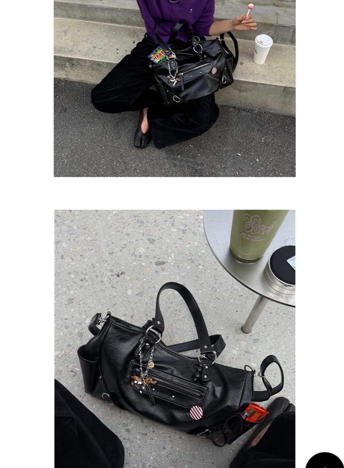 아노에틱 스터드 링 백 블랙 상품이미지3