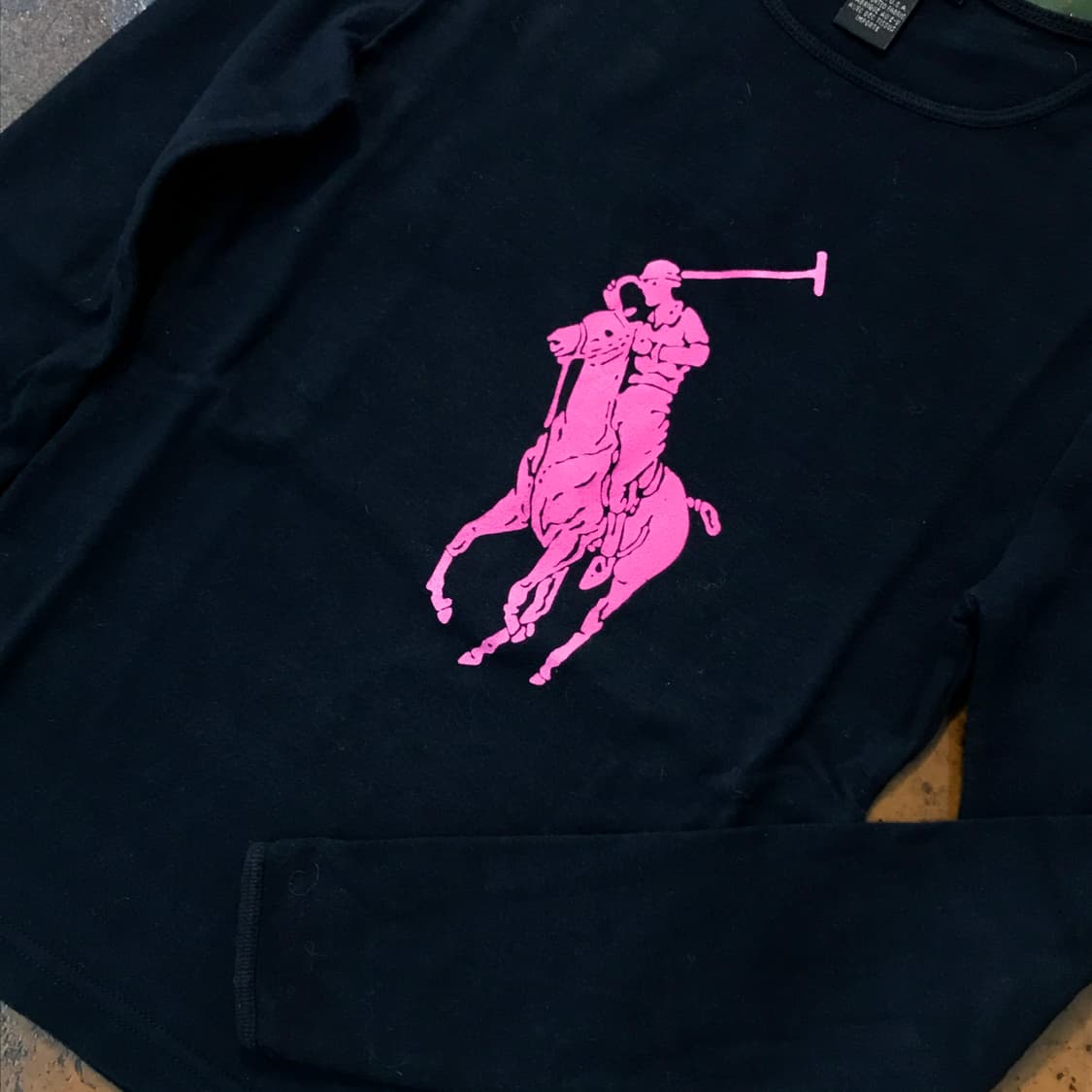 폴로랄프로렌 핑크 포니 블랙 롱 슬리브 여성 44 사이즈  상품이미지4