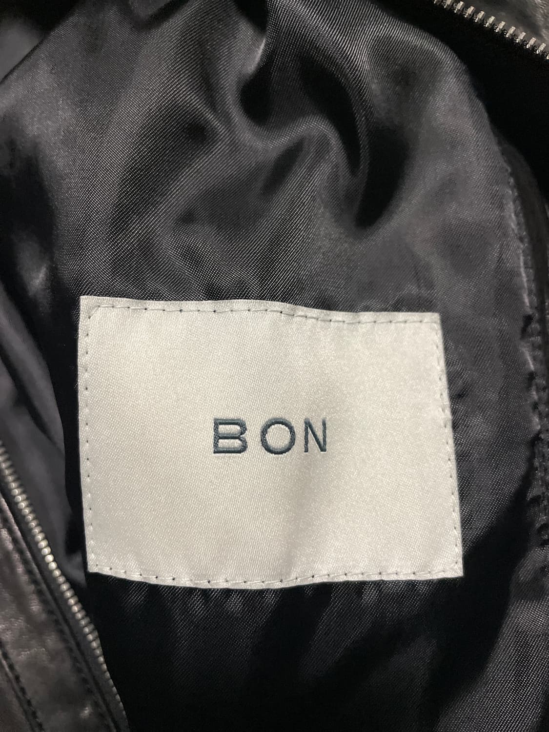 BON 웨스턴 무드 램스킨 양가죽 절개 바이커 레더 자켓 상품이미지8