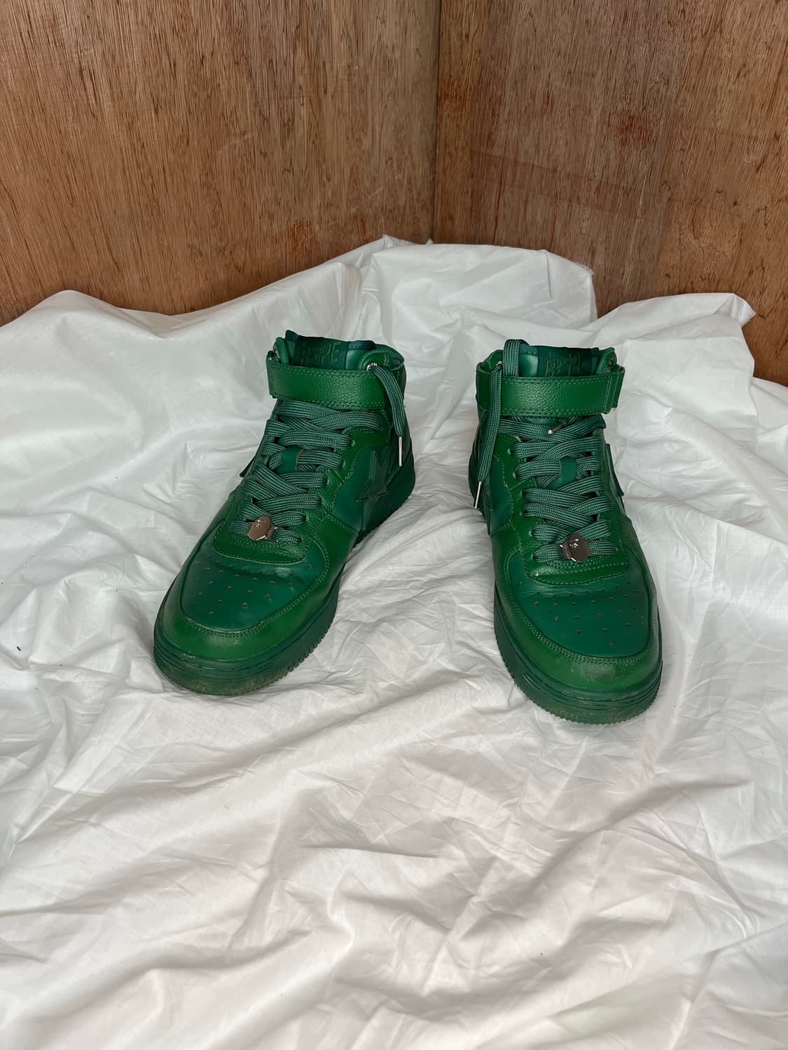 베이프 베이프 스타 미드 벨크로 레더 스니커즈 상품이미지2