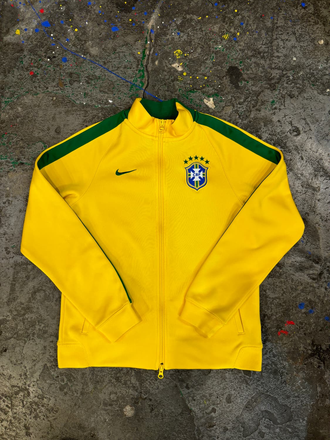 나이키 브라질 옐로우 져지 집업 트랙탑 상품이미지5