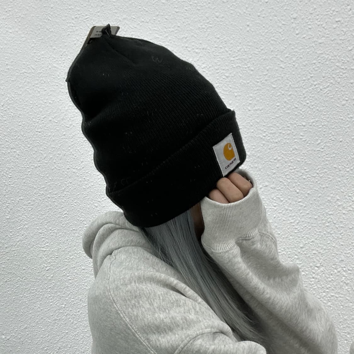 칼하트 로고 블랙 비니 상품이미지3