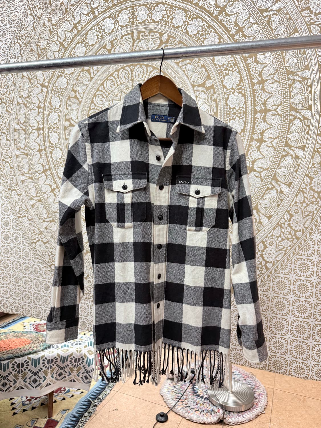 폴로 랄프로렌 여성 웨스턴 프린지 체크 셔츠( Z1009) 상품이미지2