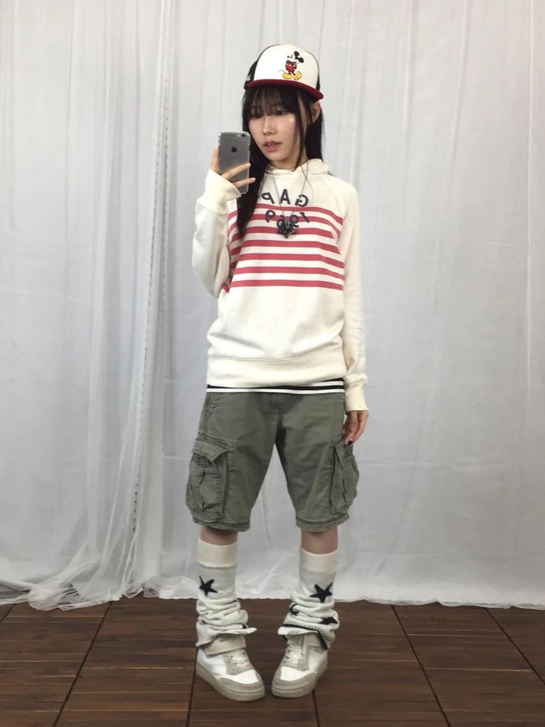 Gap 1969 Cream Stripe Hoodie  상품이미지1