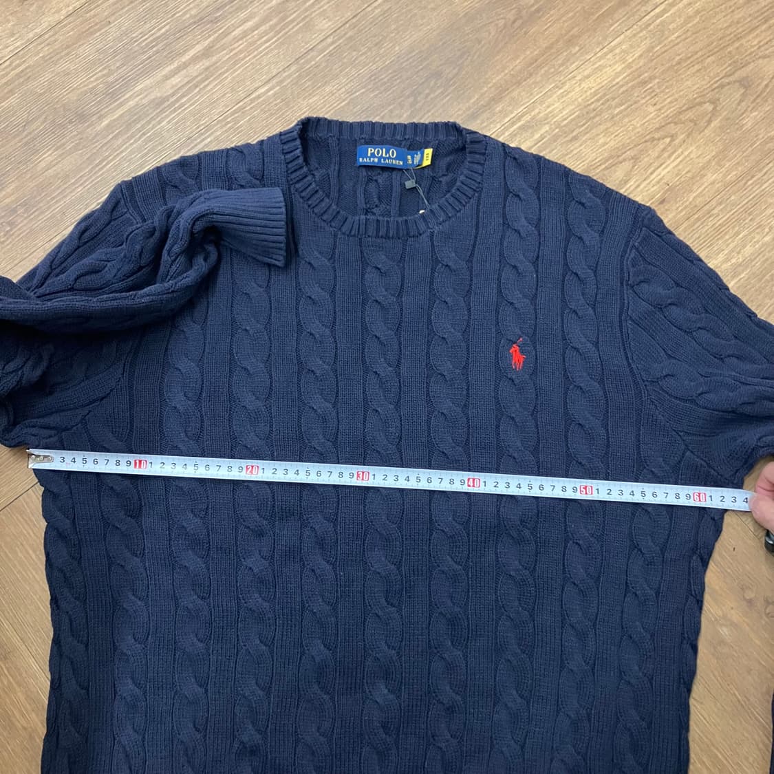 N60 폴로 꽈배기 니트 네이비 상품이미지5