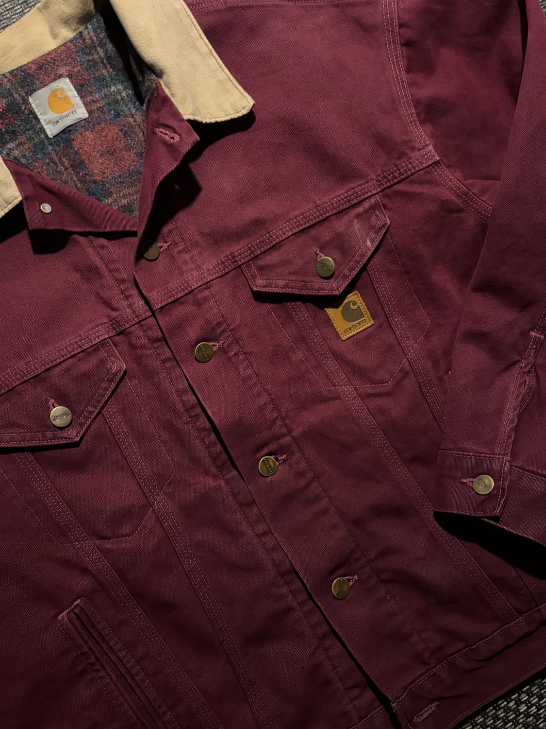 90s 칼하트 트러커 JB0946 WINE L USA🇺🇸 상품이미지5