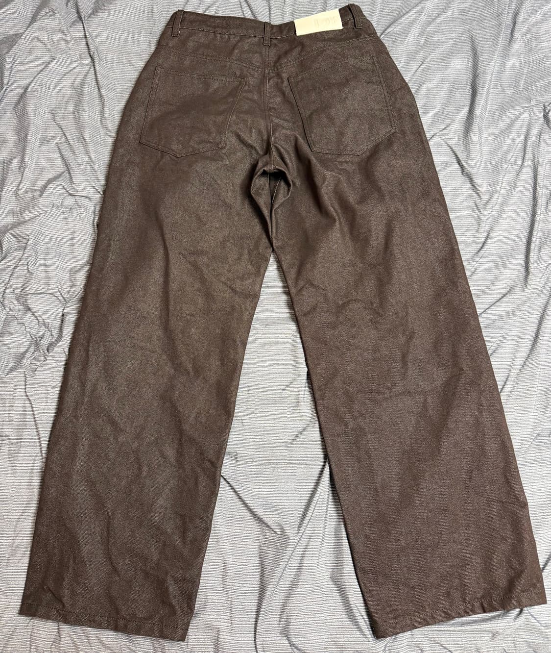 [30] 데케트 딥 플리츠 와이드 데님 브라운 상품이미지5