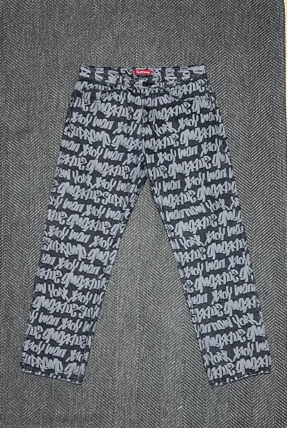 Supreme 슈프림 자카드 레귤러 진 블랙 상품이미지1