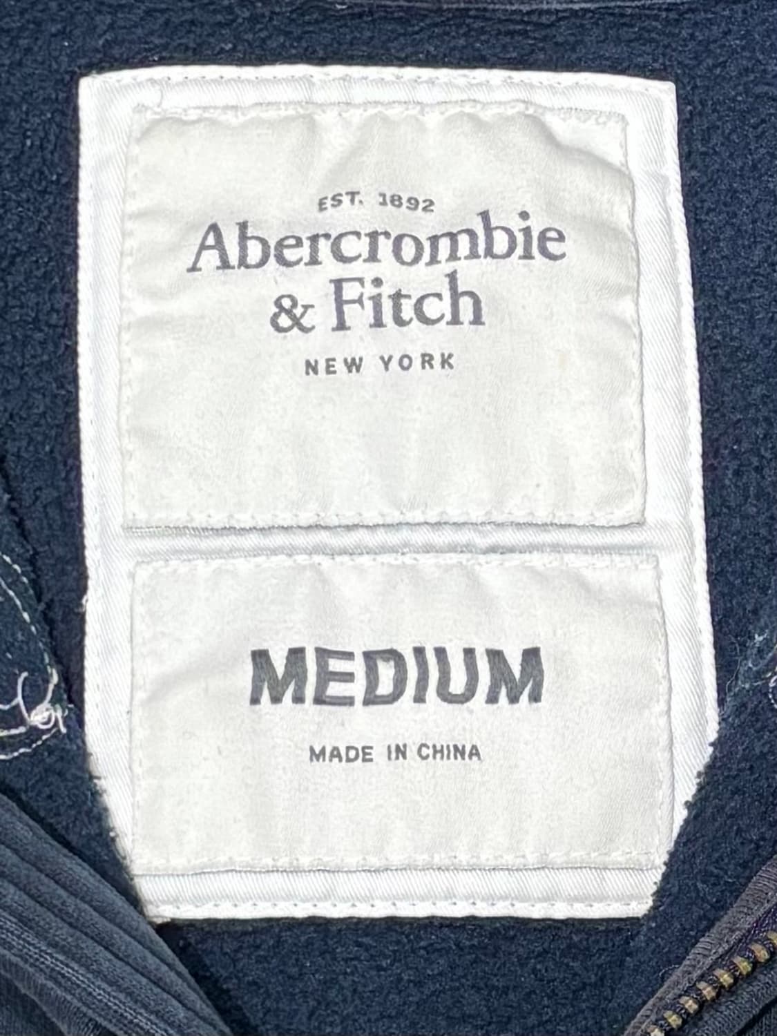 아베크롬비 네이비 빅로고 헤비스웻 후드집업 상품이미지6