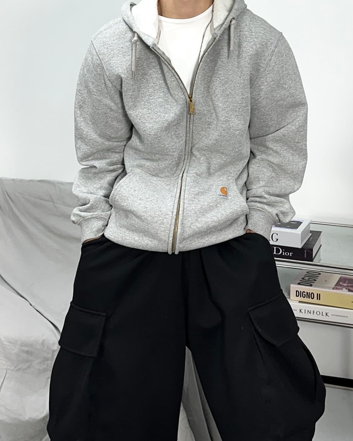 칼하트 미드웨이트 후드집업 S 상품이미지1