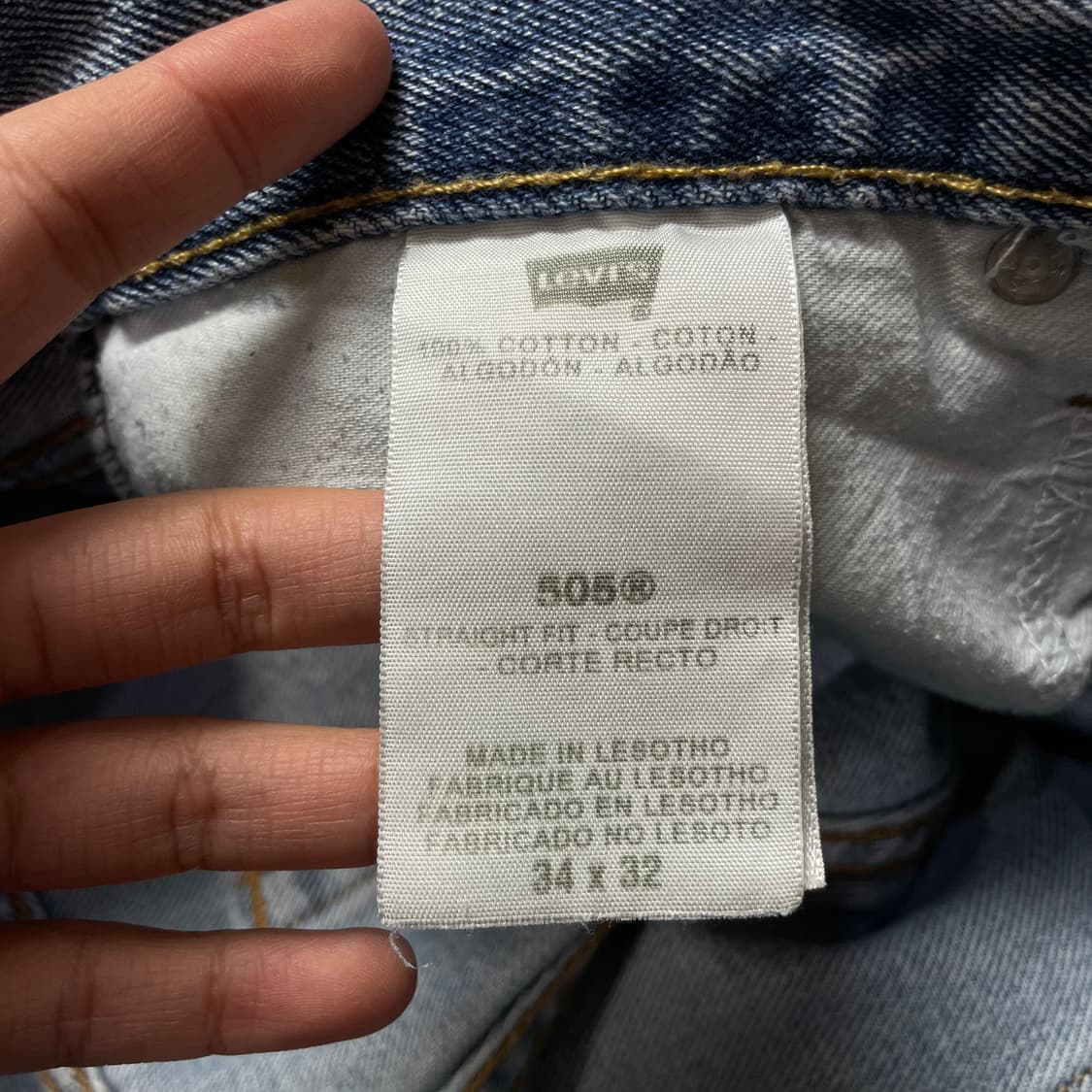 (34) 리바이스 505 34X32 스트레이트핏 데님 팬츠 상품이미지5