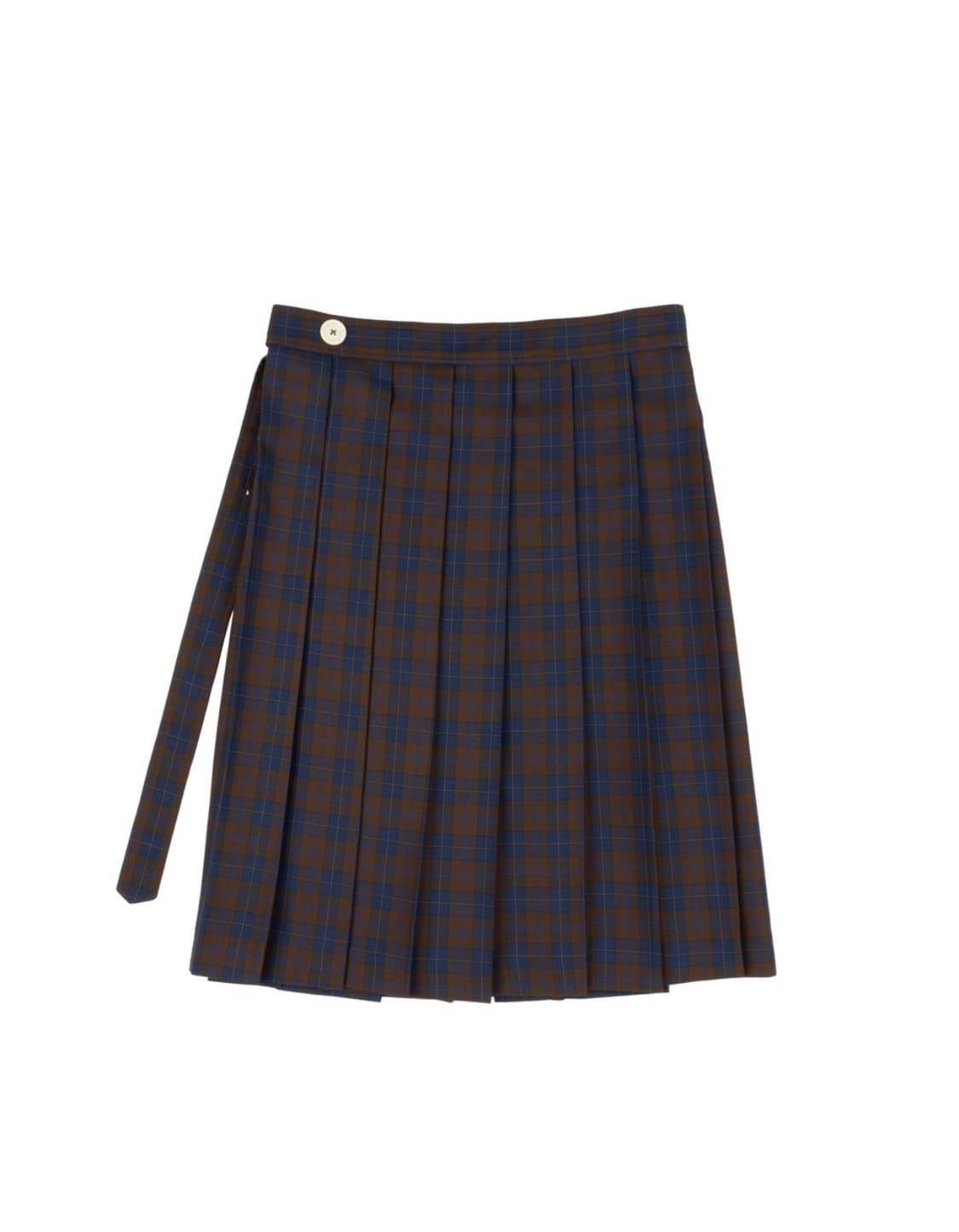 Pleats belted midi skirt(check) 상품이미지3