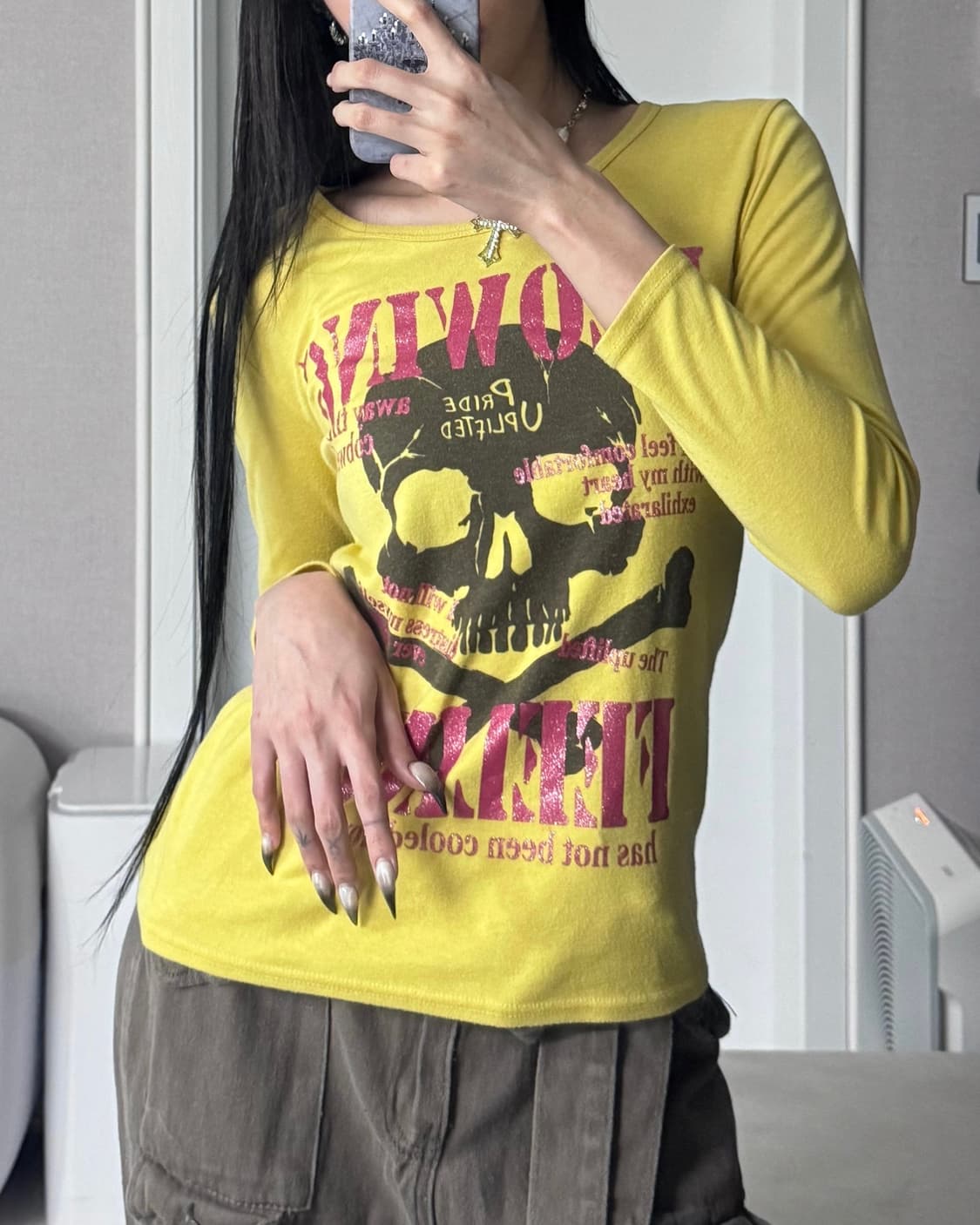 ༒ Skull print longsleeve 상품이미지4