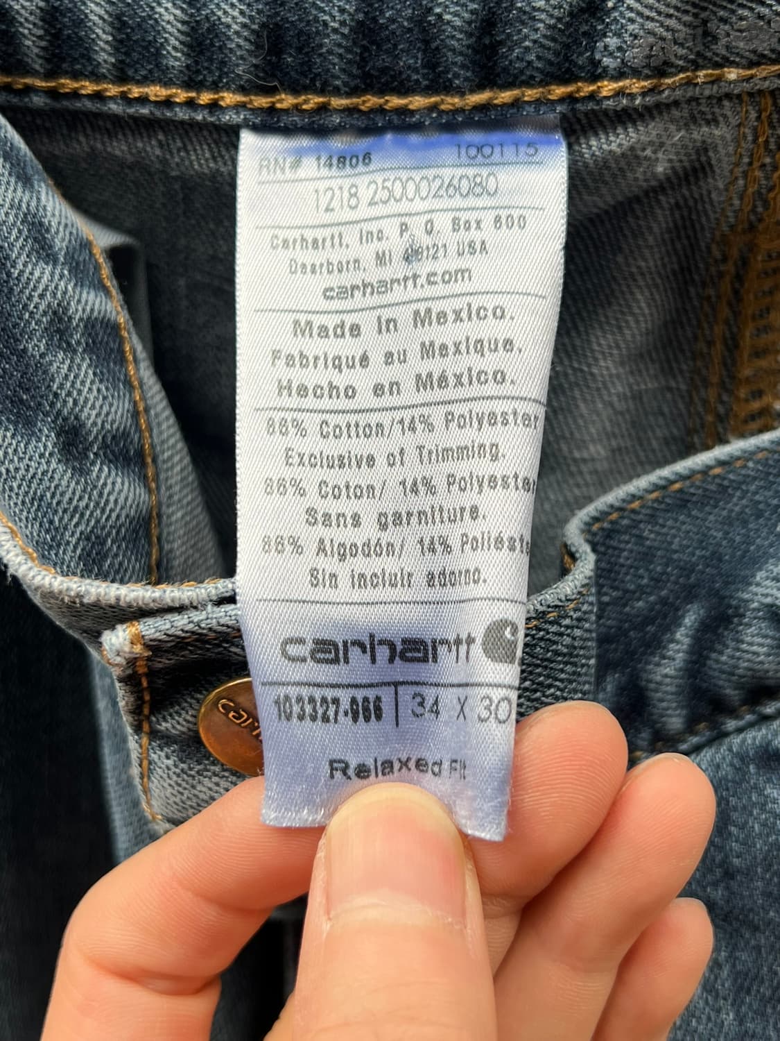[34x30] 칼하트 싱글니 카펜터 워크 팬츠 상품이미지8