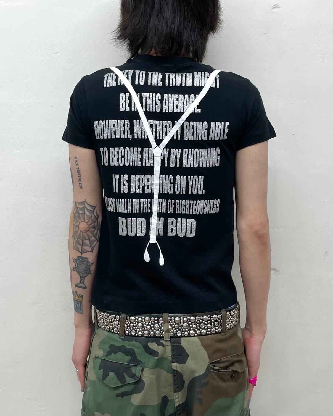 Suspender Printed Black T-Shirt  상품이미지2