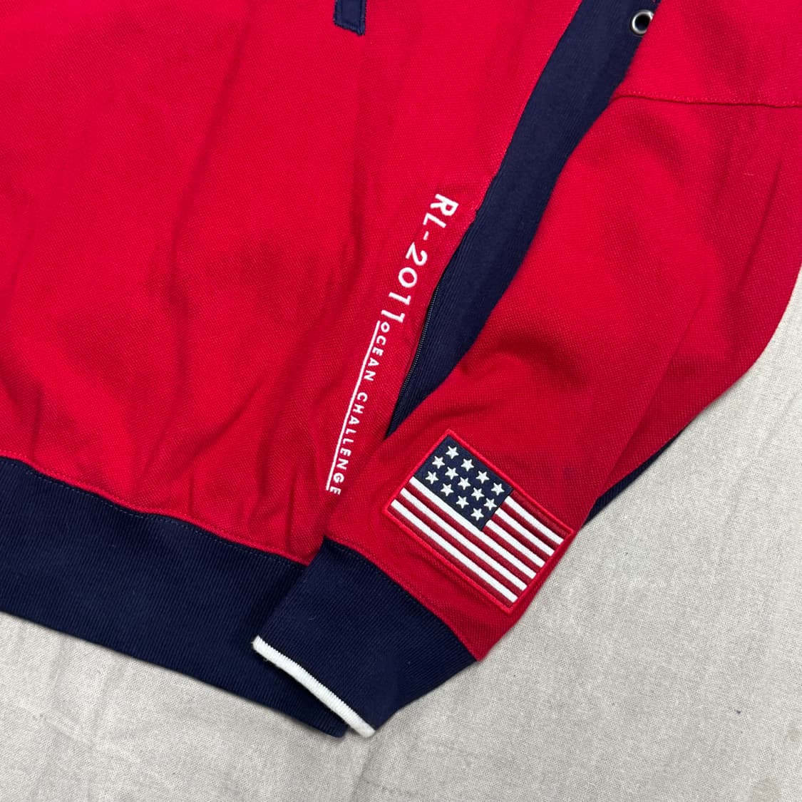 폴로랄프로렌 빈티지 USA 레이싱 반집업 M 상품이미지2