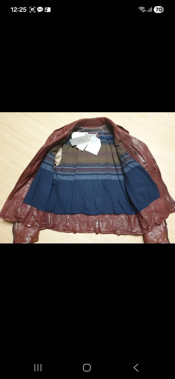 시리즈 포데로사 버건디컬러 가죽자켓 95사이즈 상품이미지3