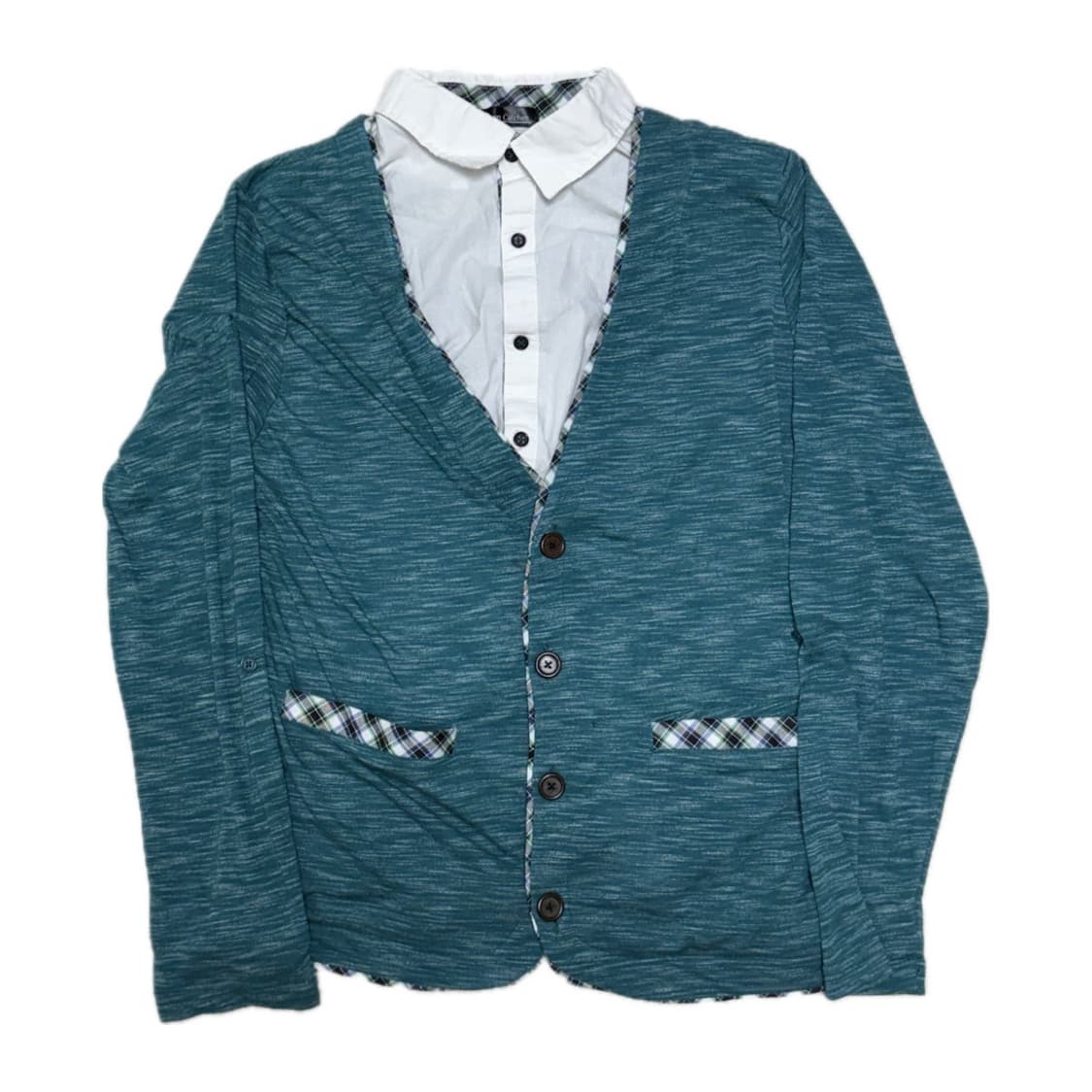  너드 모리 일체형 셔츠 가디건 상품이미지1